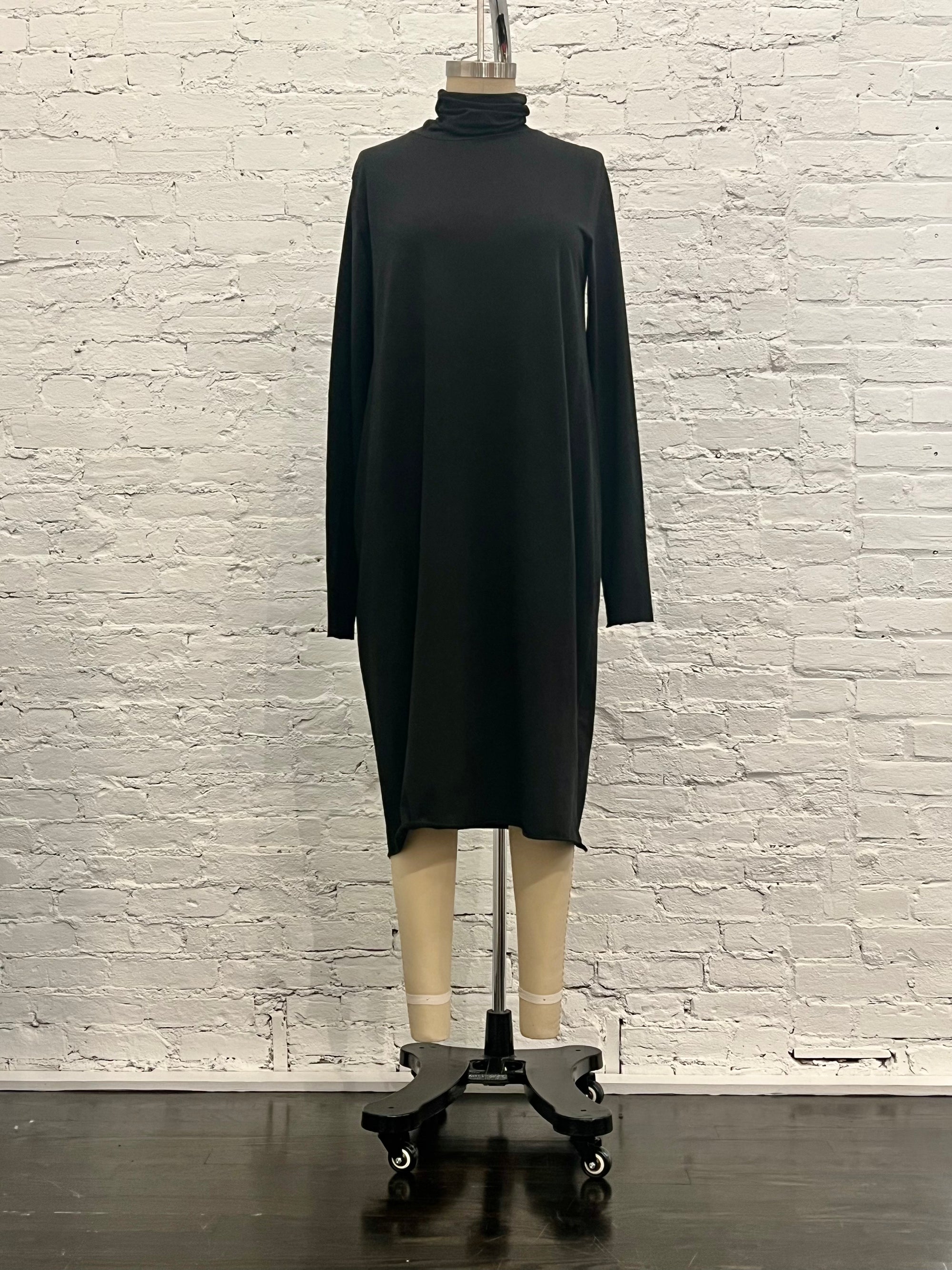 Turtleneck Midi Dress in Black by Sanctamuerte-SANCTAMUERTE-Idlewild-Cincinnati