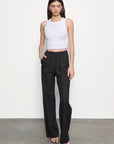 Twill Everywhere Pant in Black by Enza Costa-Pants-Enza Costa-Idlewild