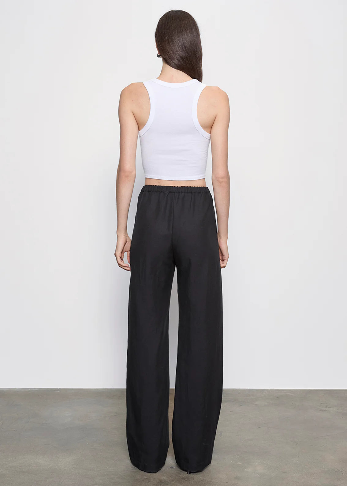 Twill Everywhere Pant in Black by Enza Costa-Pants-Enza Costa-Idlewild