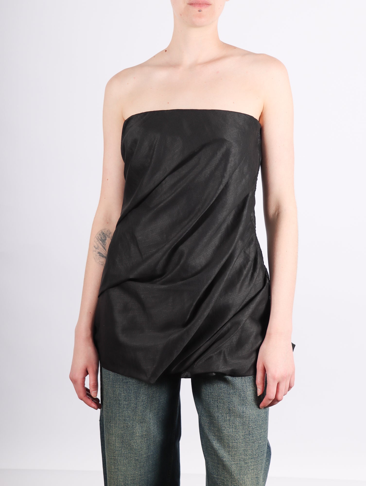 Twinning Tunic in Black by Issey Miyake-Idlewild