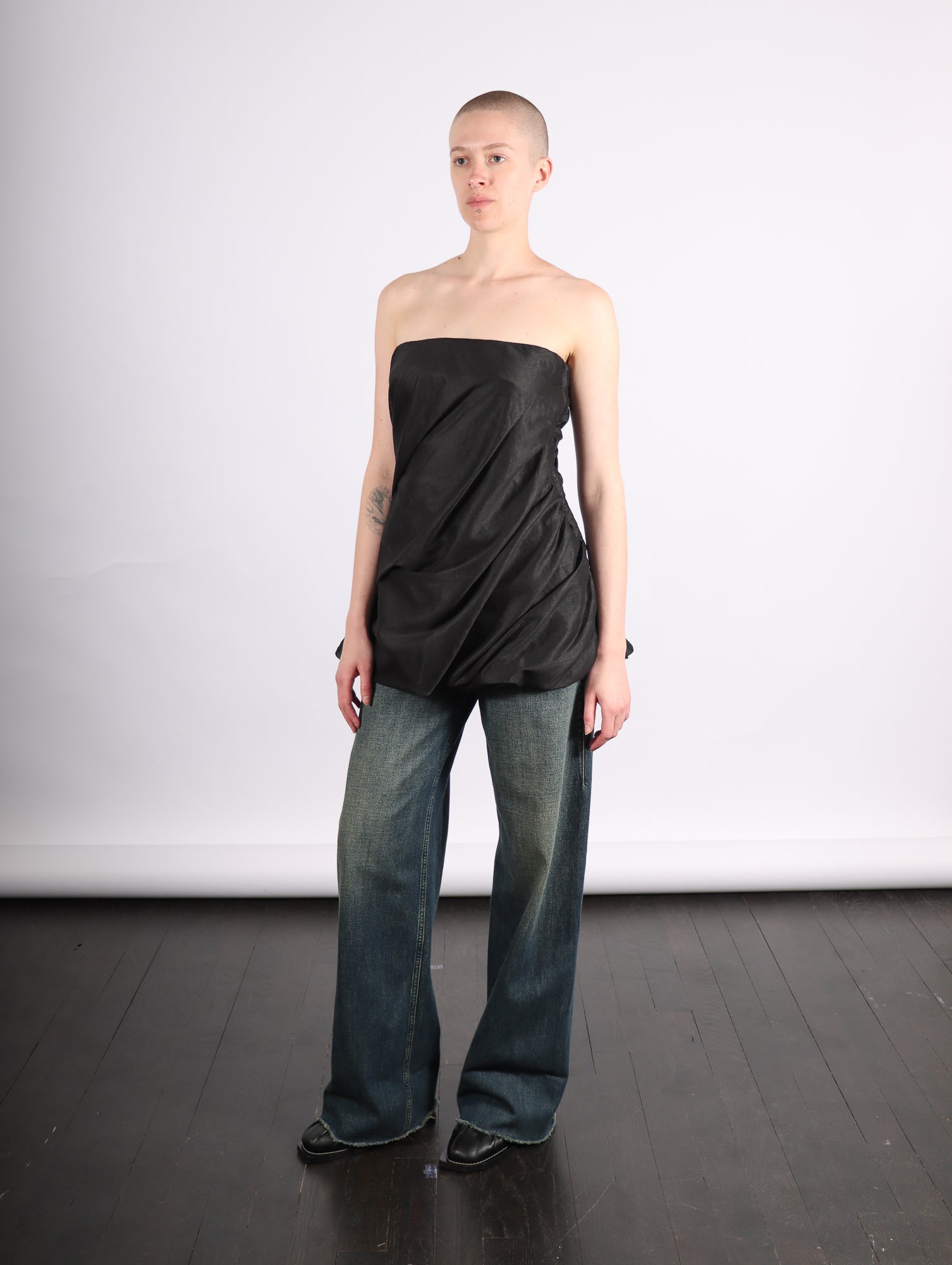 Twinning Tunic in Black by Issey Miyake-Idlewild