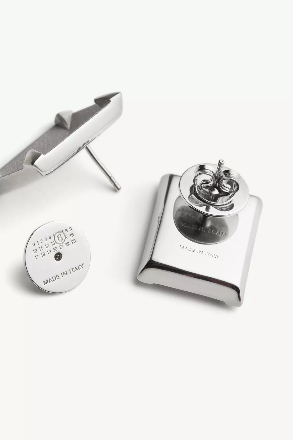 Unexisting Stone Earrings in Polished Palladio by MM6 Maison Margiela-MM6-Idlewild-Cincinnati
