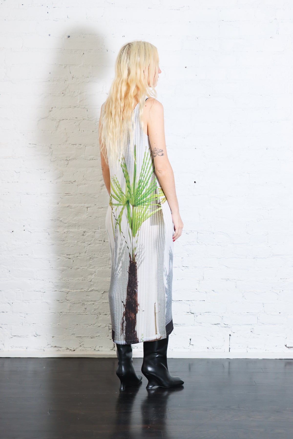 Urban Jungle Pleats Dress in White by Issey Miyake-Issey Miyake-Idlewild-Cincinnati