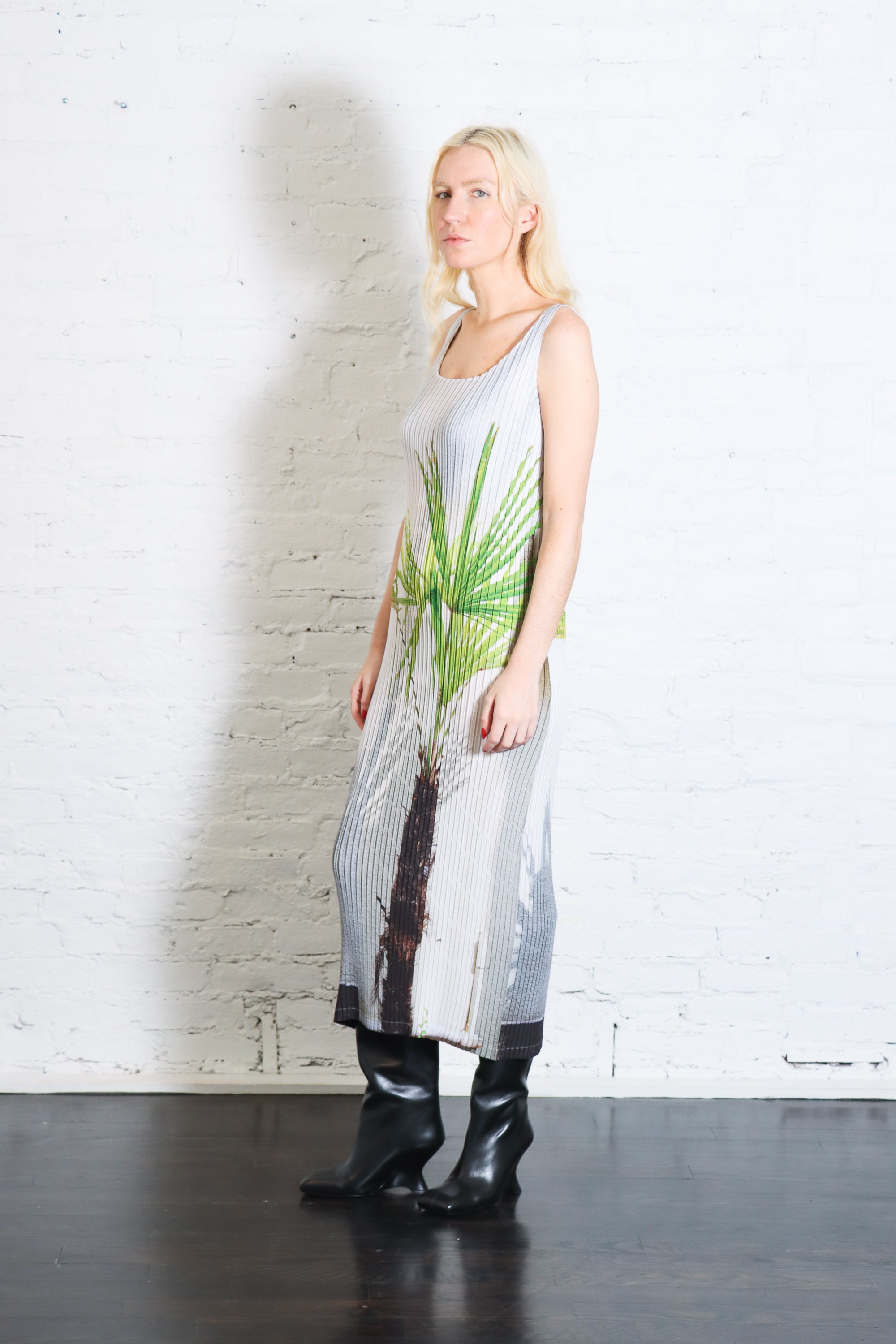 Urban Jungle Pleats Dress in White by Issey Miyake-Issey Miyake-Idlewild-Cincinnati