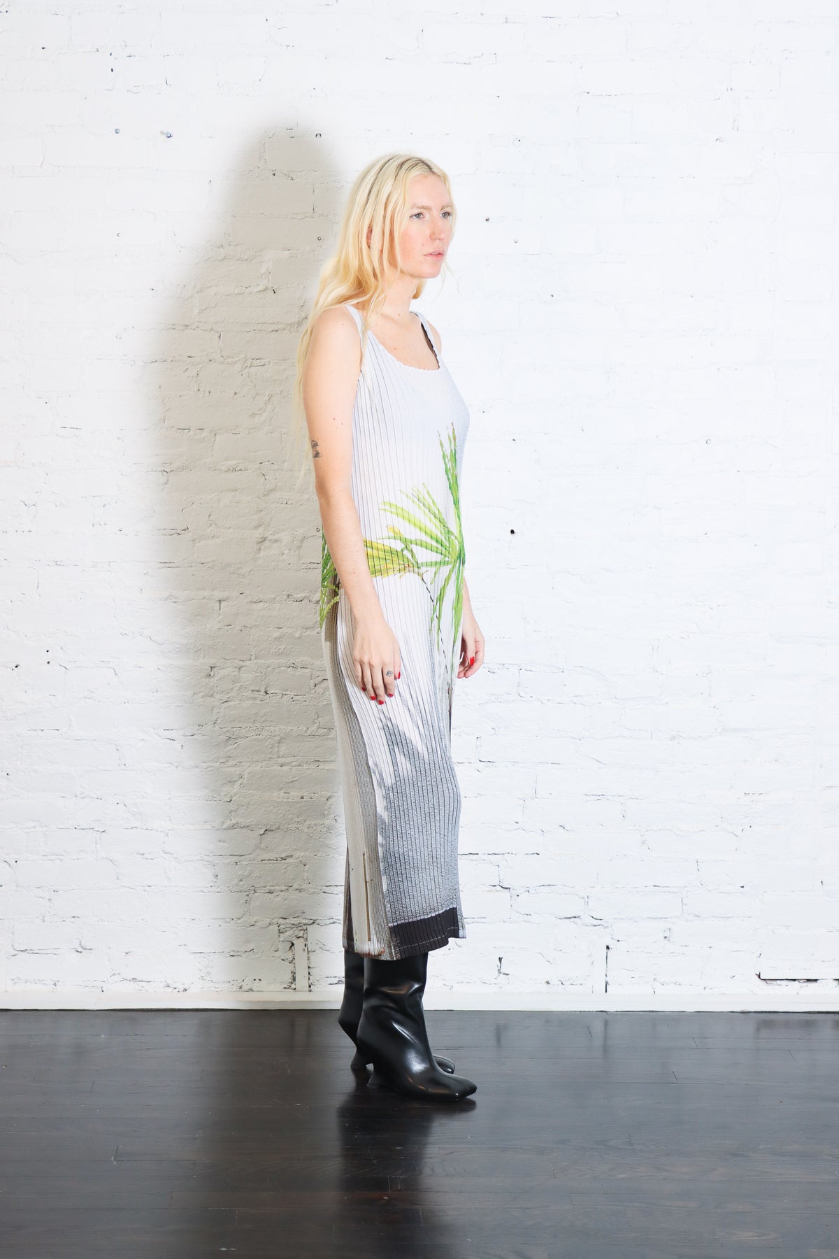 Urban Jungle Pleats Dress in White by Issey Miyake-Issey Miyake-Idlewild-Cincinnati