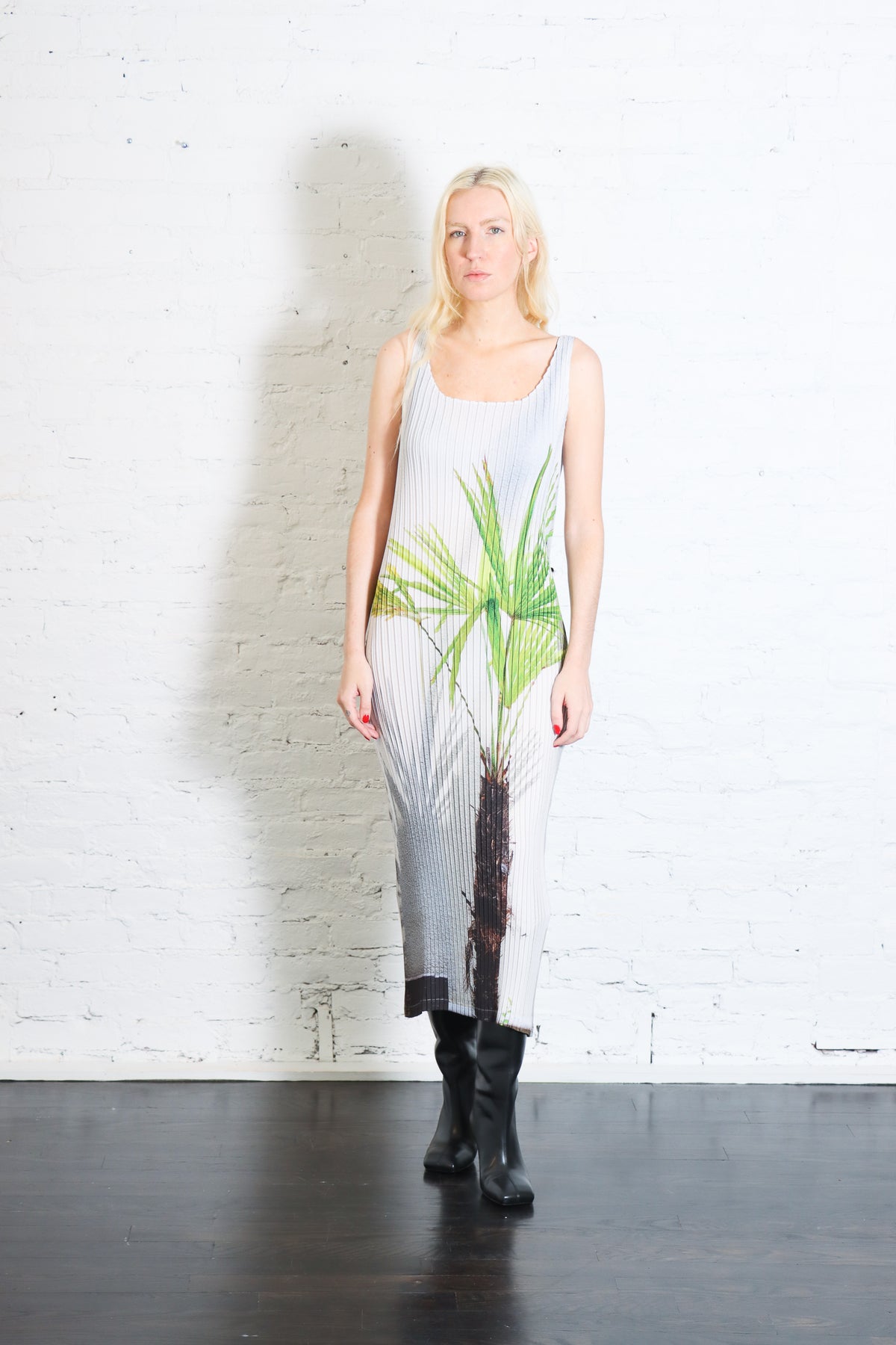 Urban Jungle Pleats Dress in White by Issey Miyake-Issey Miyake-Idlewild-Cincinnati