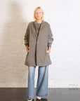 Velvet Long Blazer in Taupe by Album Di Famiglia-Album Di Famiglia-Idlewild-Cincinnati