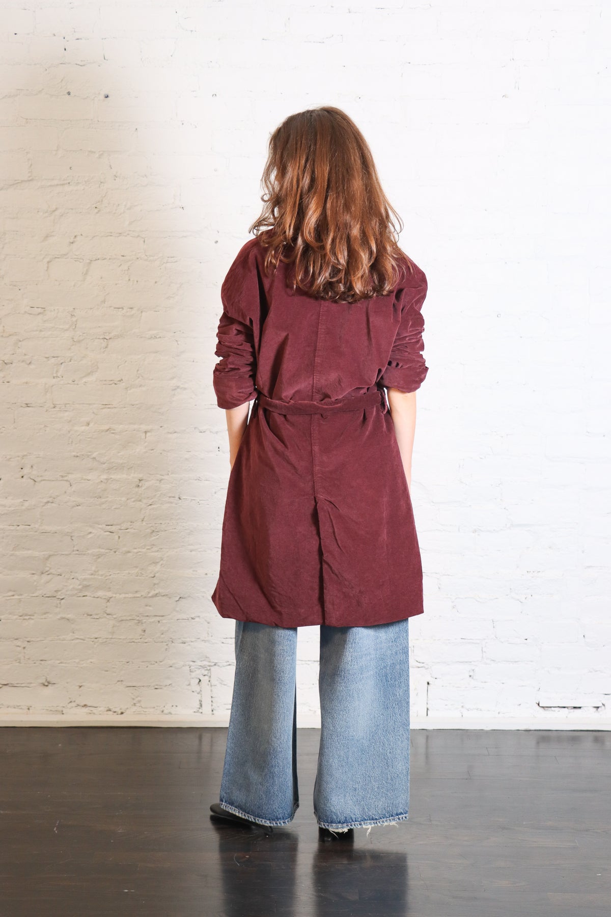 Velvet Wrap Coat in Wine by Album Di Famiglia-Album Di Famiglia-Idlewild-Cincinnati