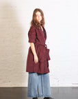 Velvet Wrap Coat in Wine by Album Di Famiglia-Album Di Famiglia-Idlewild-Cincinnati