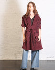 Velvet Wrap Coat in Wine by Album Di Famiglia-Album Di Famiglia-Idlewild-Cincinnati