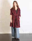 Velvet Wrap Coat in Wine by Album Di Famiglia-Album Di Famiglia-Idlewild-Cincinnati