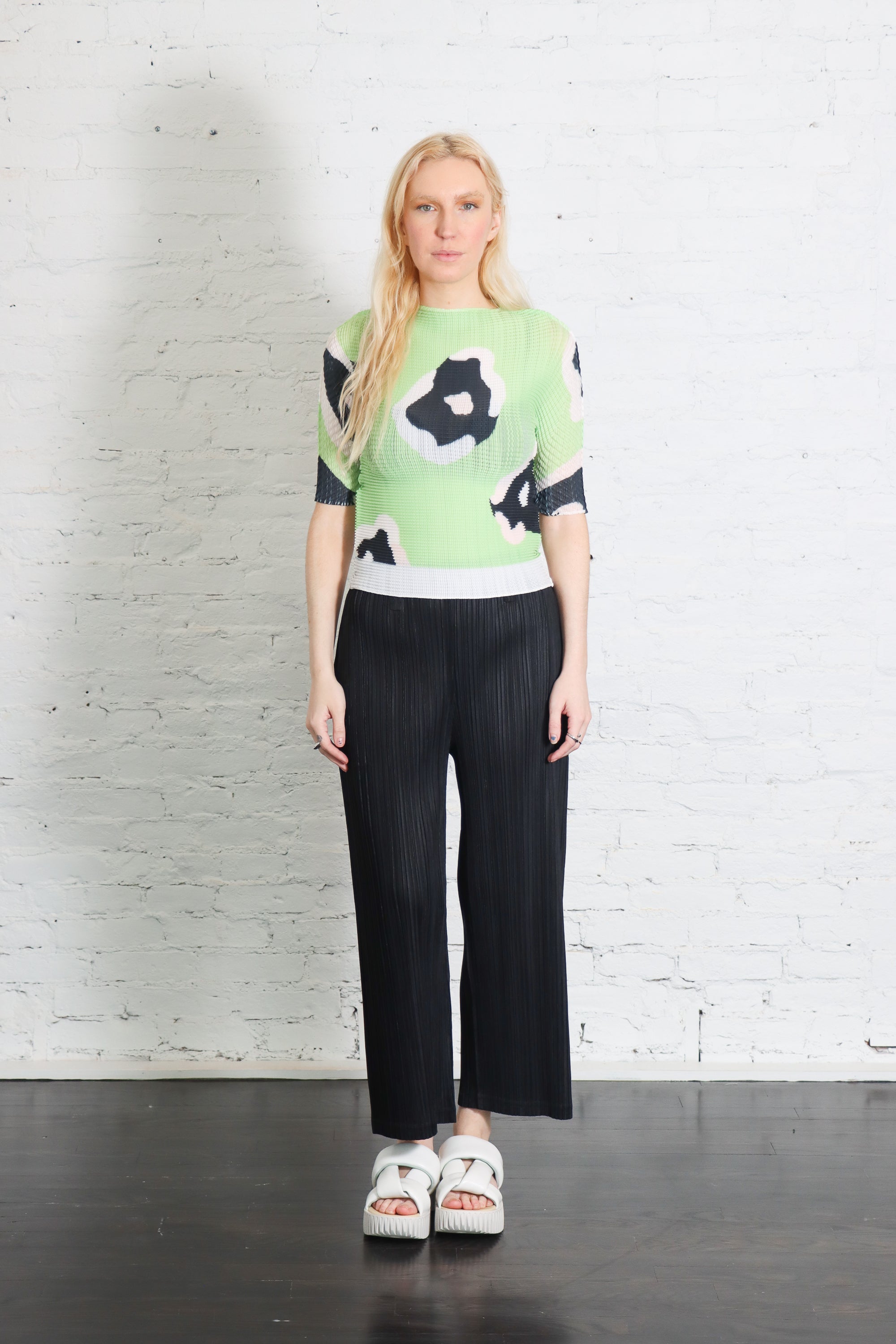 Thicker Bottoms 2 Pants in Black by Pleats Please Issey Miyake-Pleats Please Issey Miyake-Idlewild-Cincinnati