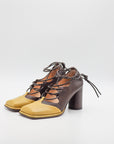 Viktor Ankle Wrap Pump in Canarino Caffe by MLO-MLO-Idlewild-Cincinnati
