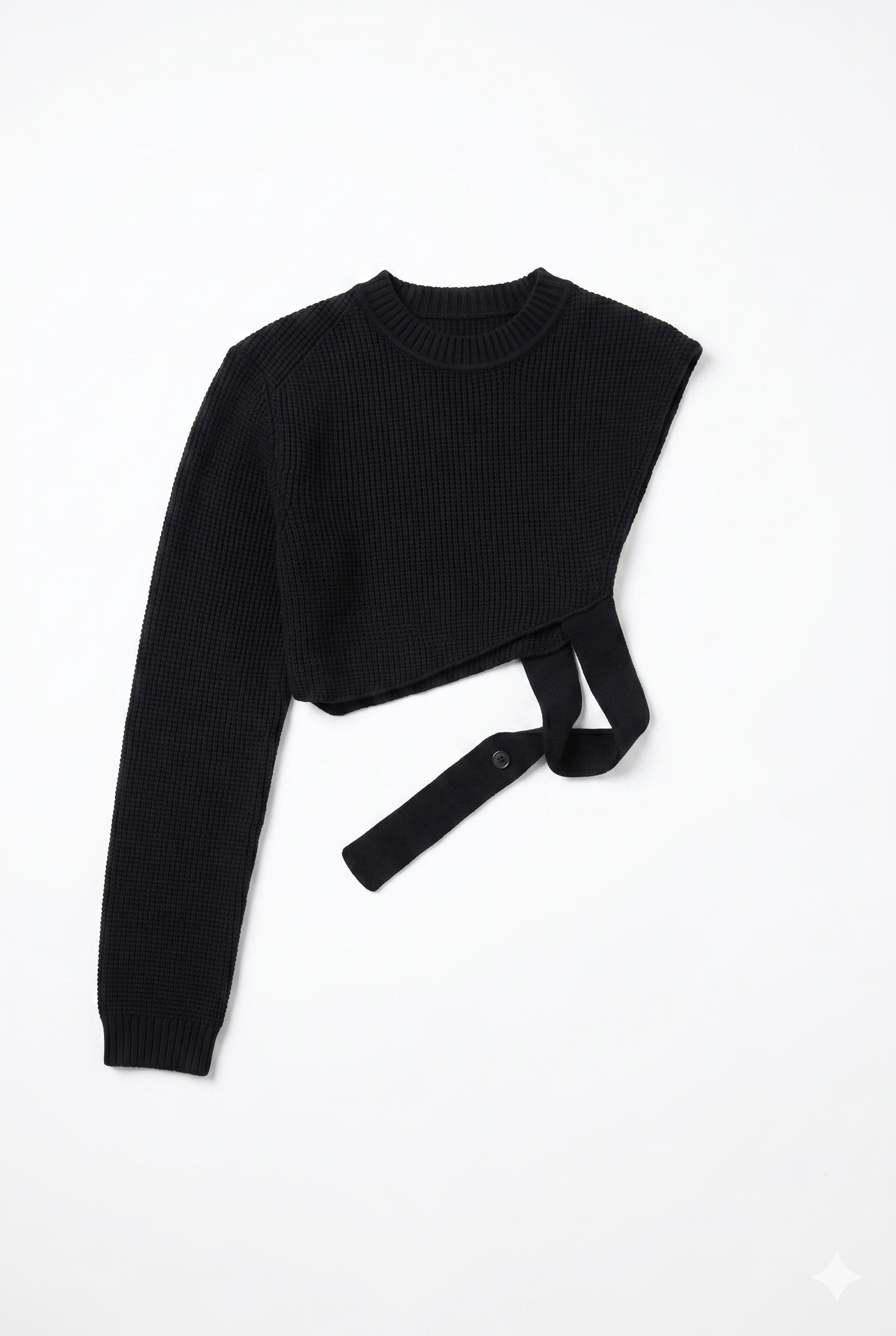 Wafer Knit One Sleeve Top in Black by Homme Plissé Issey Miyake-Homme Plissé Issey Miyake-Idlewild-Cincinnati