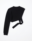 Wafer Knit One Sleeve Top in Black by Homme Plissé Issey Miyake-Homme Plissé Issey Miyake-Idlewild-Cincinnati