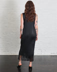Wave Fringe Dress in Black by Pleats Please Issey Miyake-Dresses-Pleats Please Issey Miyake-Idlewild