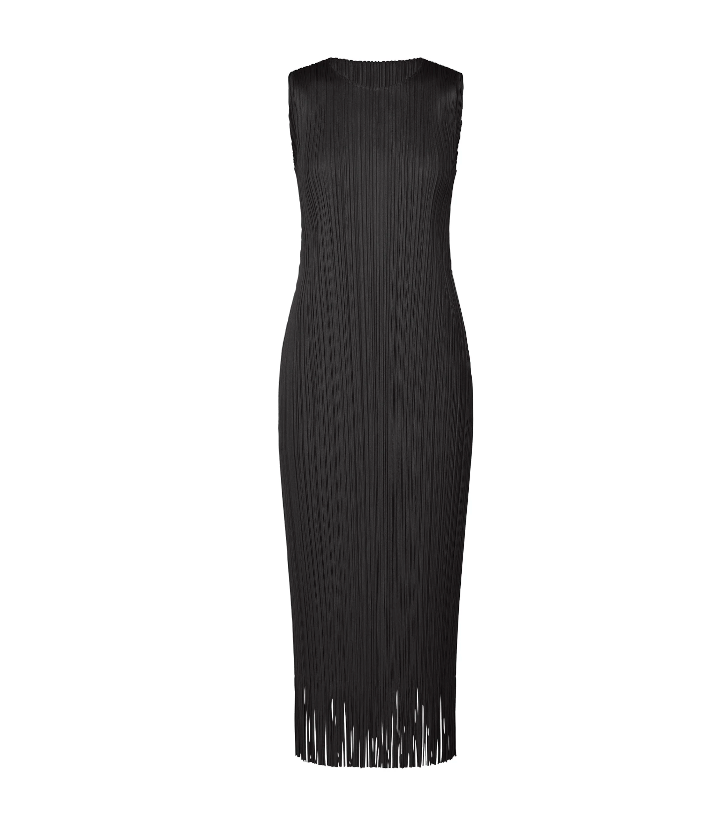 Wave Fringe Dress in Black by Pleats Please Issey Miyake-Pleats Please Issey Miyake-Idlewild