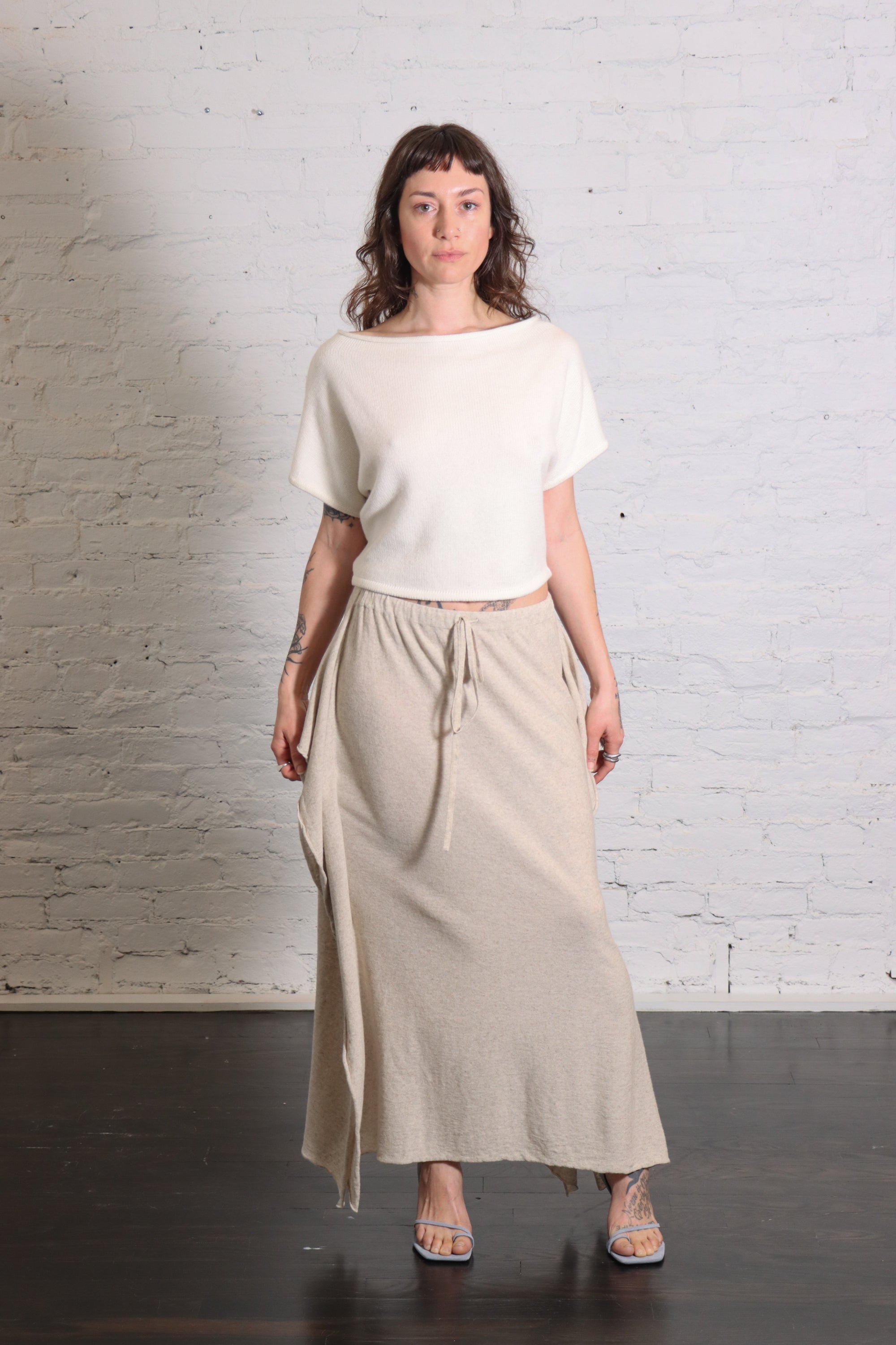 Wave Skirt in Flax by Lauren Manoogian-Lauren Manoogian-Idlewild-Cincinnati
