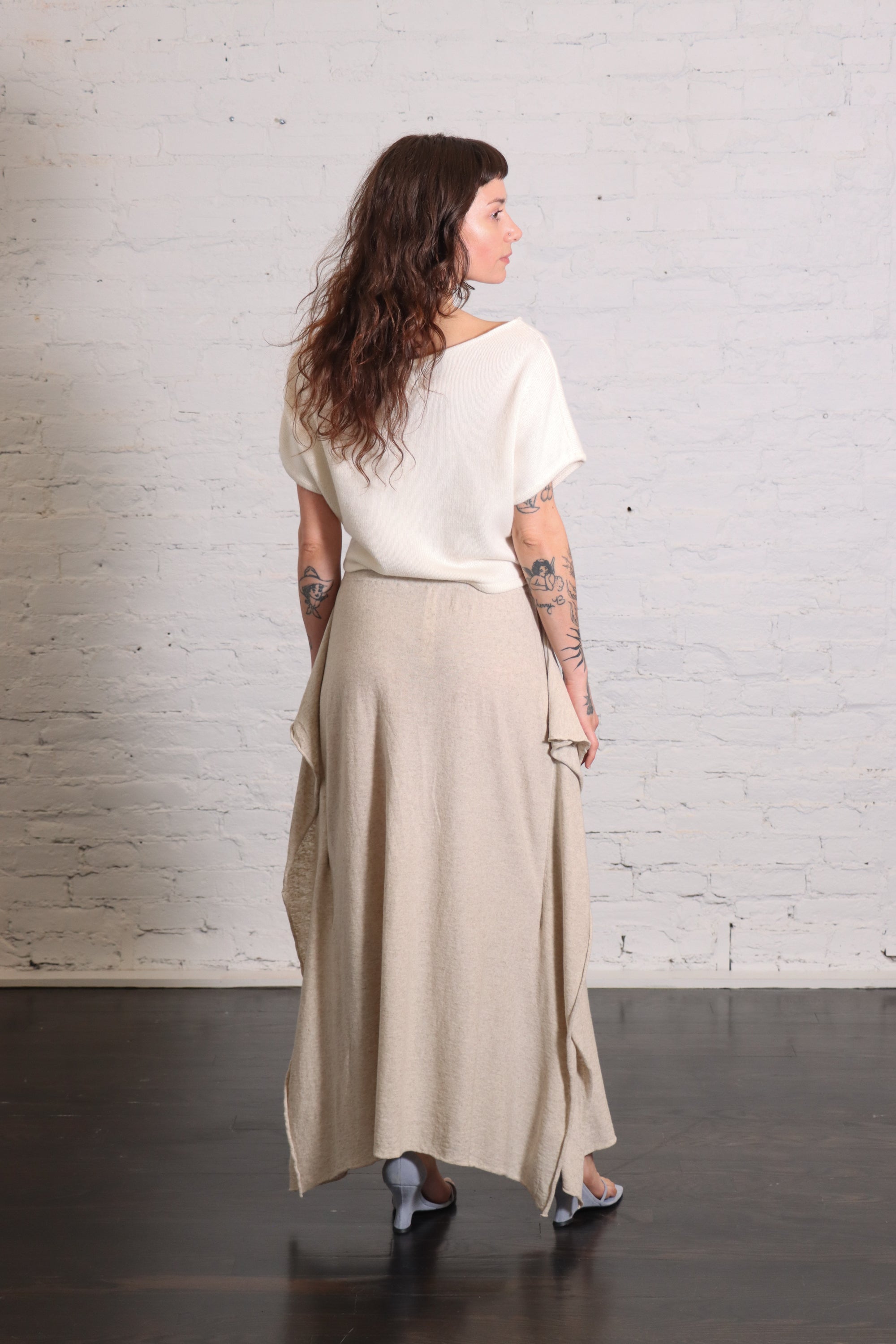 Wave Skirt in Flax by Lauren Manoogian-Lauren Manoogian-Idlewild-Cincinnati