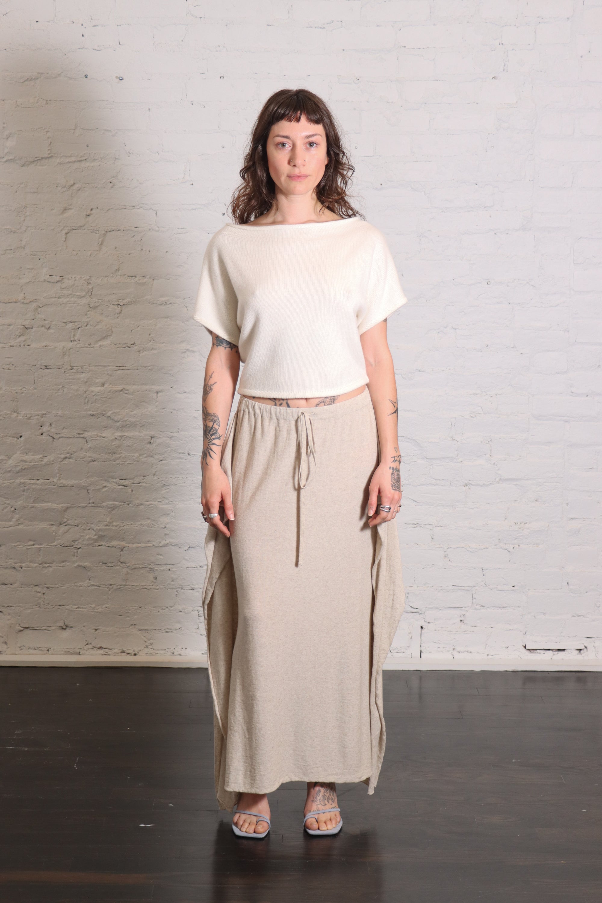 Wave Skirt in Flax by Lauren Manoogian-Lauren Manoogian-Idlewild-Cincinnati