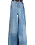 Wide Leg Denim Pants in Mid Blue by A.W.A.K.E. Mode-Bottoms-A.W.A.K.E. Mode-Idlewild