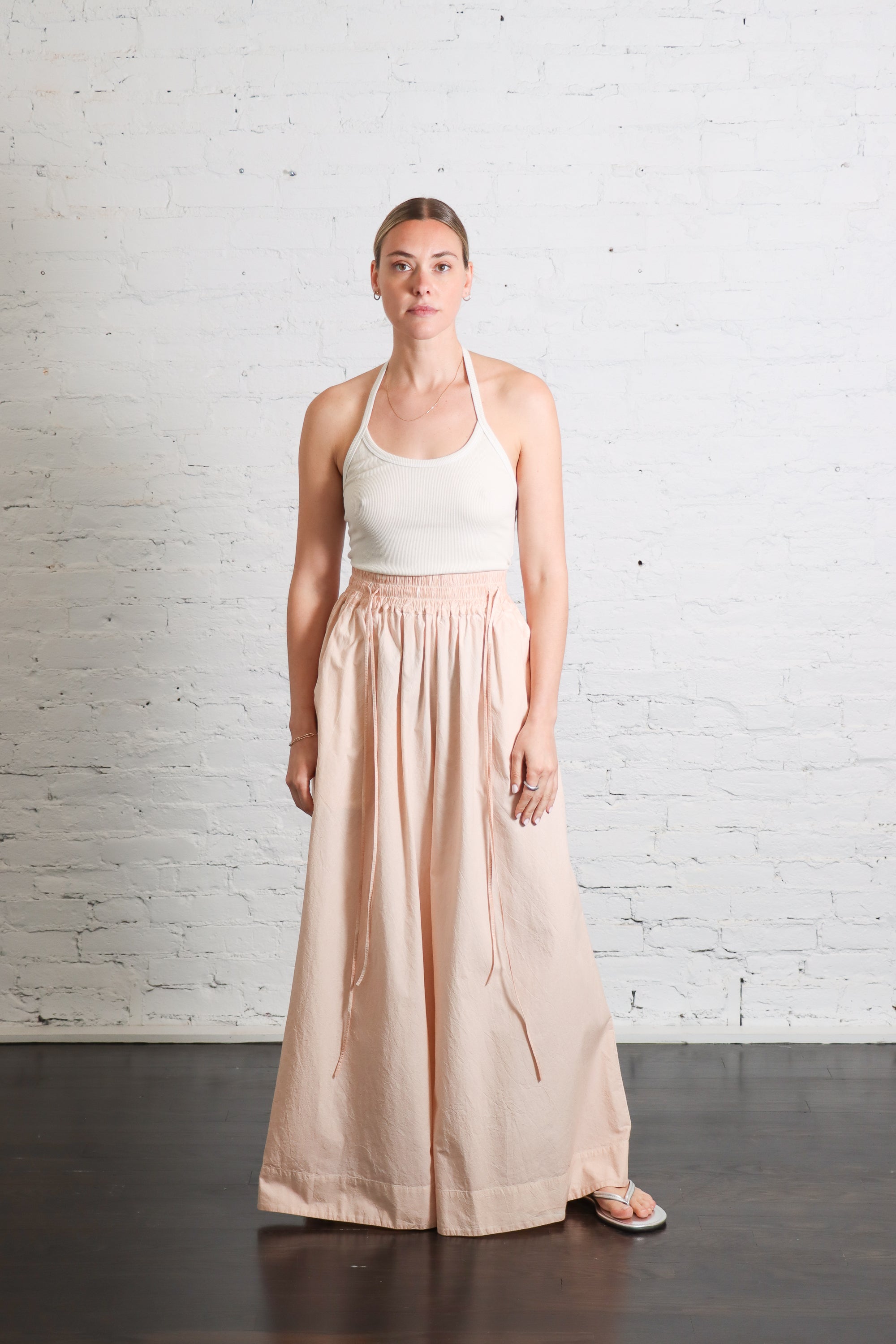 Wide-Leg Trousers with Drawstring in Carne by Serien°umerica-Serien°umerica-Idlewild-Cincinnati