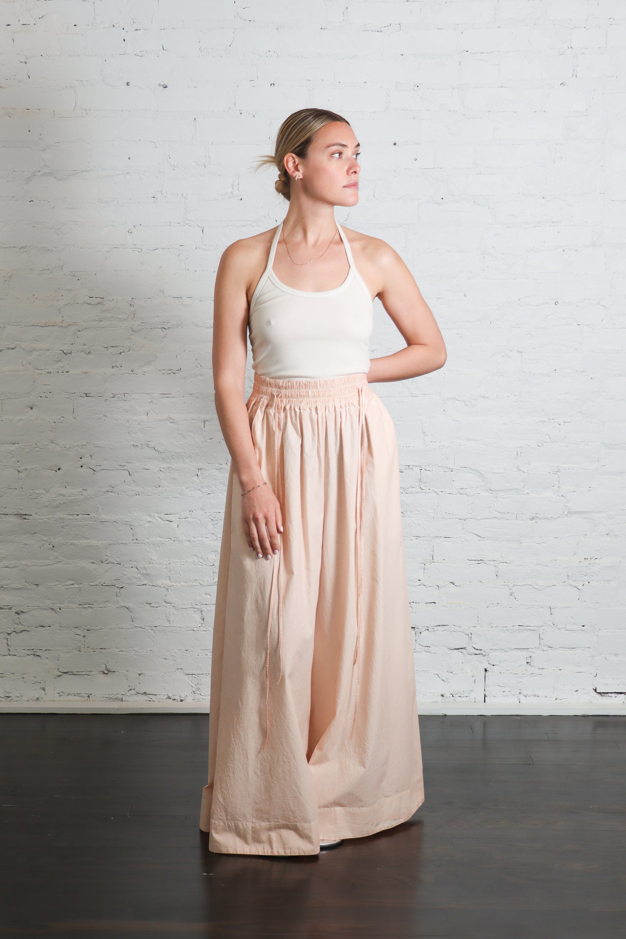 Wide-Leg Trousers with Drawstring in Carne by Serien°umerica-Serien°umerica-Idlewild-Cincinnati