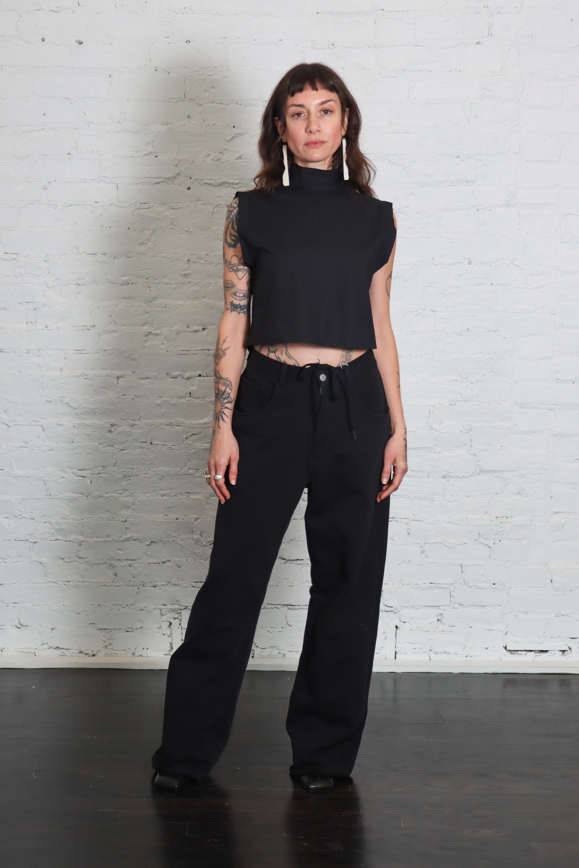 Wide Sweat Pants in Black by MM6 Maison Margiela-Bottoms-MM6-Idlewild