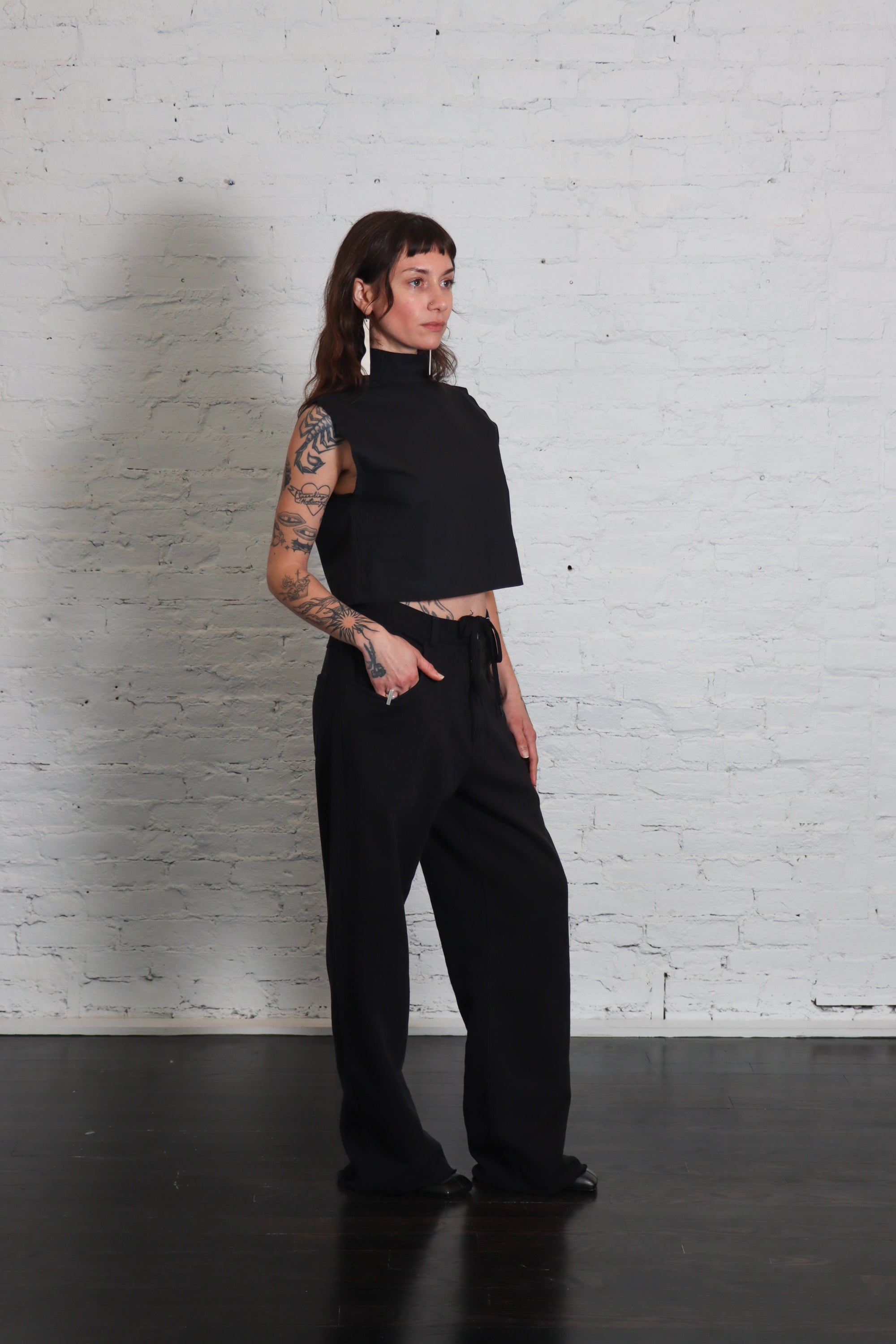 Wide Sweat Pants in Black by MM6 Maison Margiela-Bottoms-MM6-Idlewild