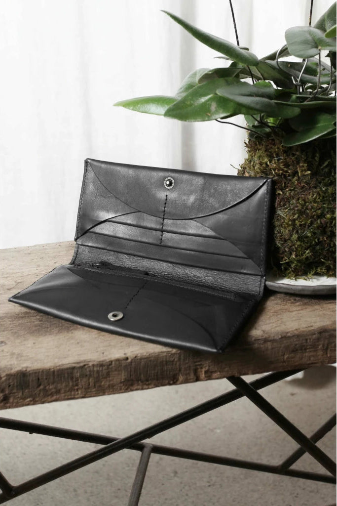 Wide Wallet in Black by Miranda Kaloudis-Bags-MDK-Idlewild