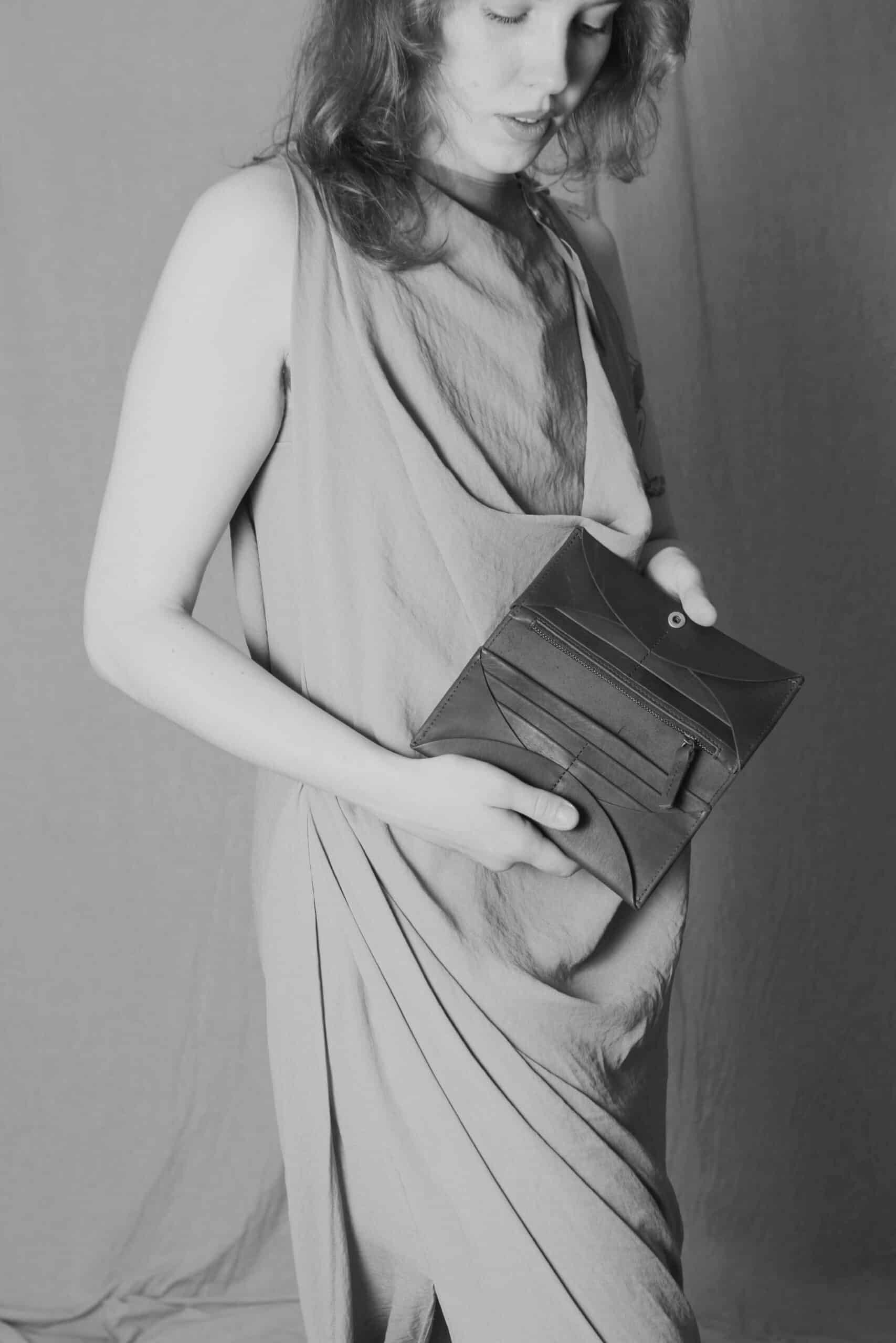 Wide Wallet in Black by Miranda Kaloudis-Bags-MDK-Idlewild