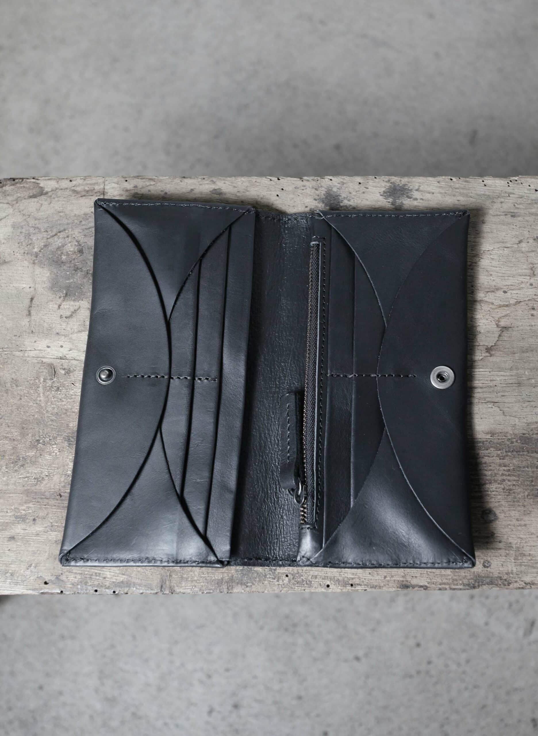 Wide Wallet in Black by Miranda Kaloudis-Bags-MDK-Idlewild