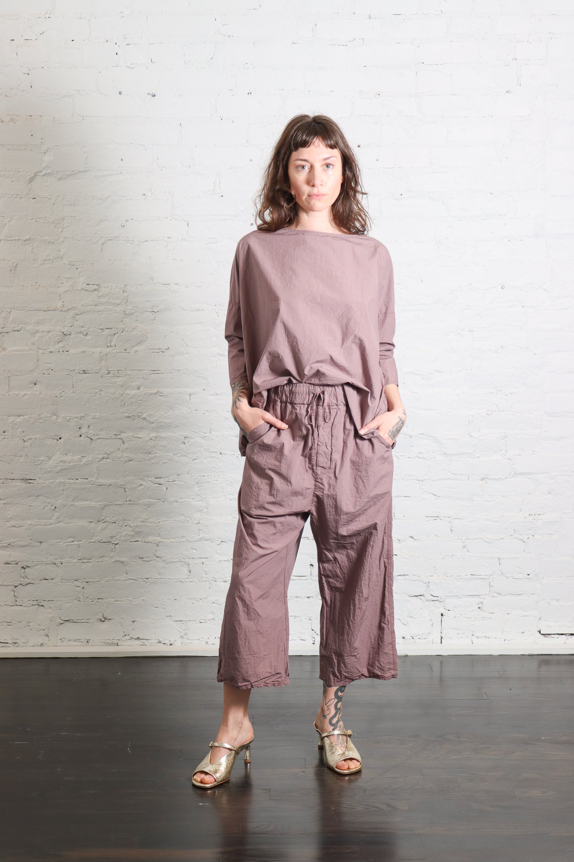 Wide and Short Trousers TC in Mauve by Album Di Famiglia-Album Di Famiglia-Idlewild-Cincinnati