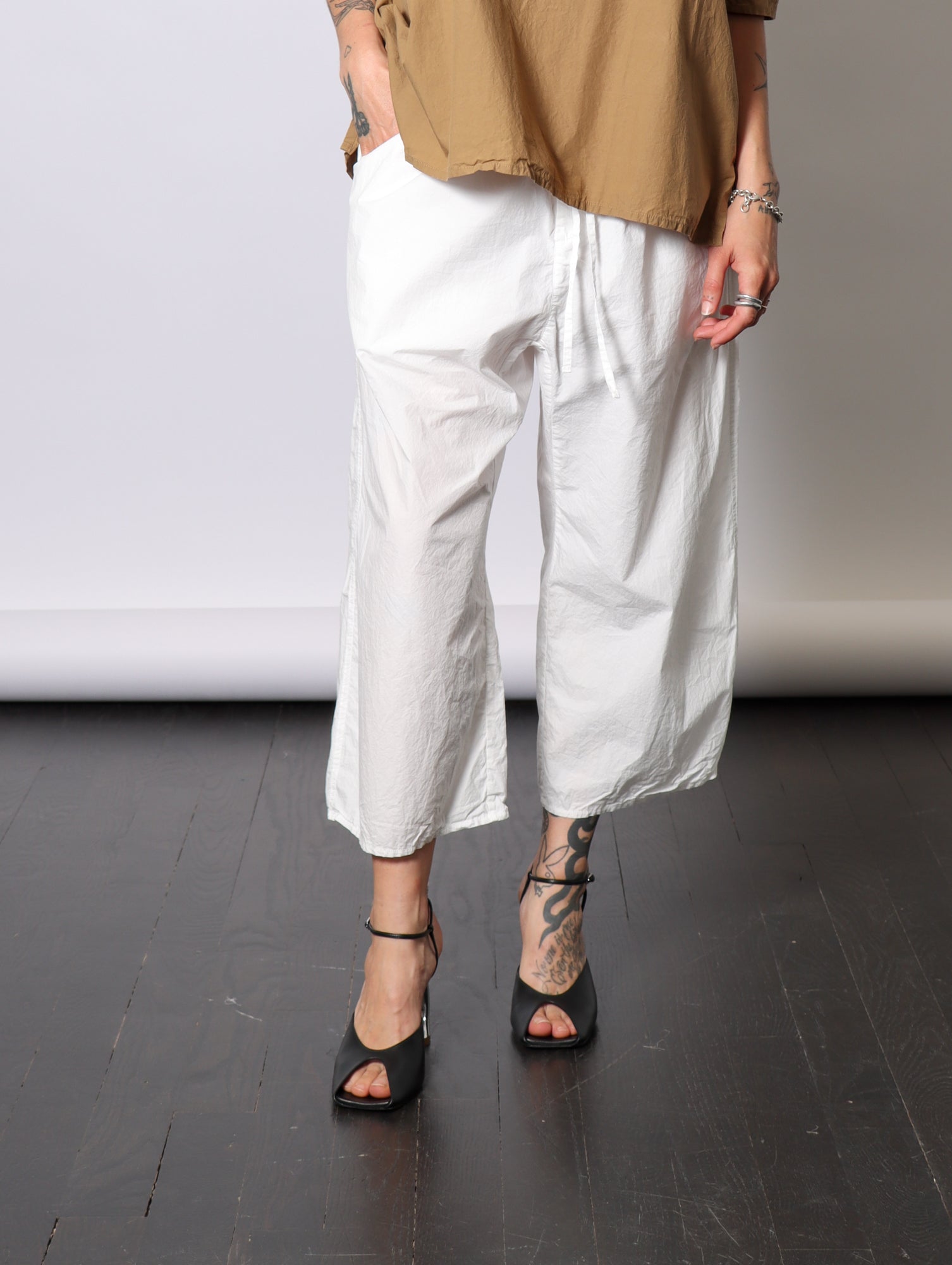 Wide and Short Trousers TC in Milk by Album Di Famiglia-Album Di Famiglia-Idlewild-Cincinnati