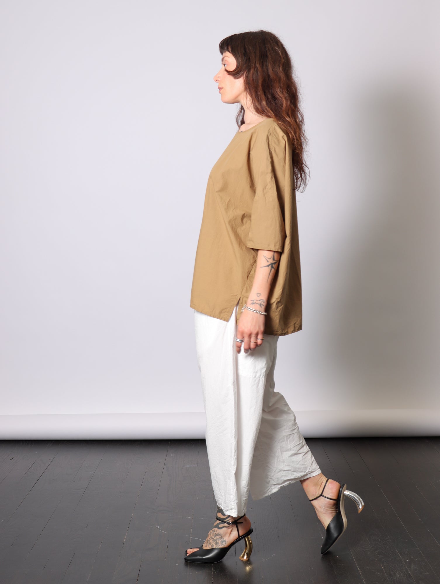 Simple T-Shirt in Gold by Album Di Famiglia-Album Di Famiglia-Idlewild-Cincinnati