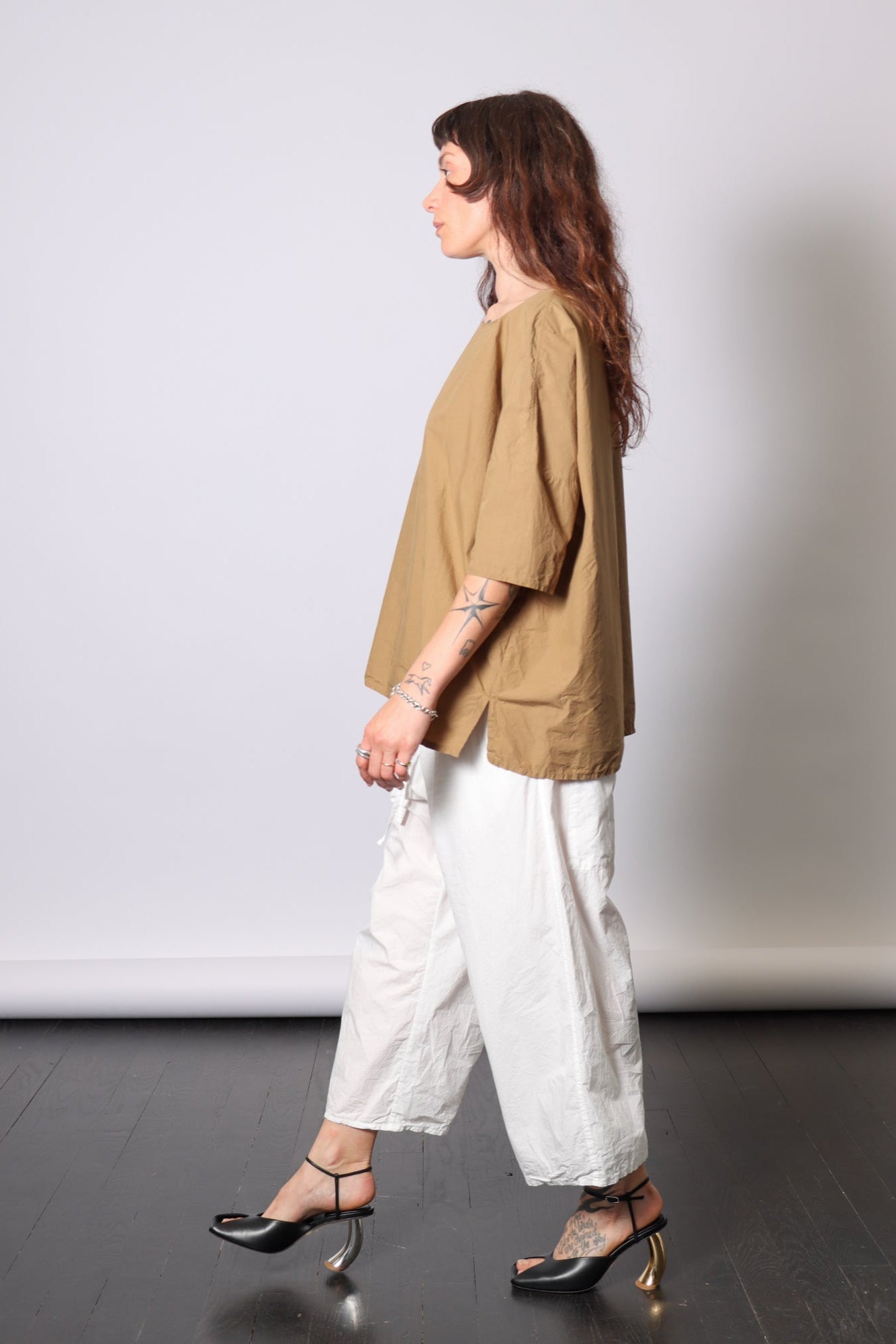 Simple T-Shirt in Gold by Album Di Famiglia-Album Di Famiglia-Idlewild-Cincinnati