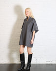 Wool 1/4 Zip Dress Jacket in Dark Gray by MM6 Maison Margiela-MM6-Idlewild-Cincinnati