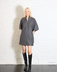 Wool 1/4 Zip Dress Jacket in Dark Gray by MM6 Maison Margiela-MM6-Idlewild-Cincinnati