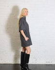 Wool 1/4 Zip Dress Jacket in Dark Gray by MM6 Maison Margiela-MM6-Idlewild-Cincinnati