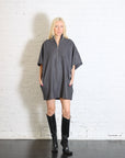 Wool 1/4 Zip Dress Jacket in Dark Gray by MM6 Maison Margiela-MM6-Idlewild-Cincinnati