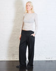 Wool Button Front Pleat Pants in Black by St. Agni-St. Agni-Idlewild-Cincinnati