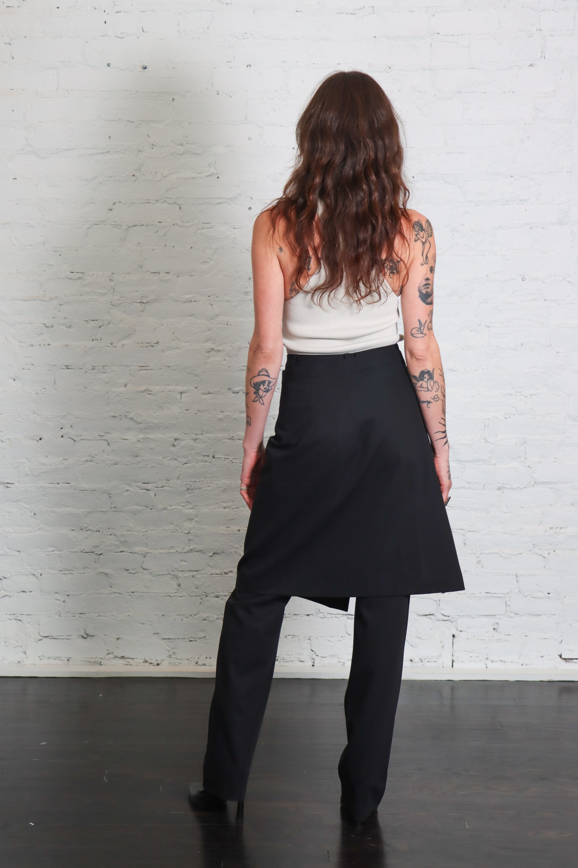 Wool Hybrid Skirt Pants in Black by St. Agni-St. Agni-Idlewild