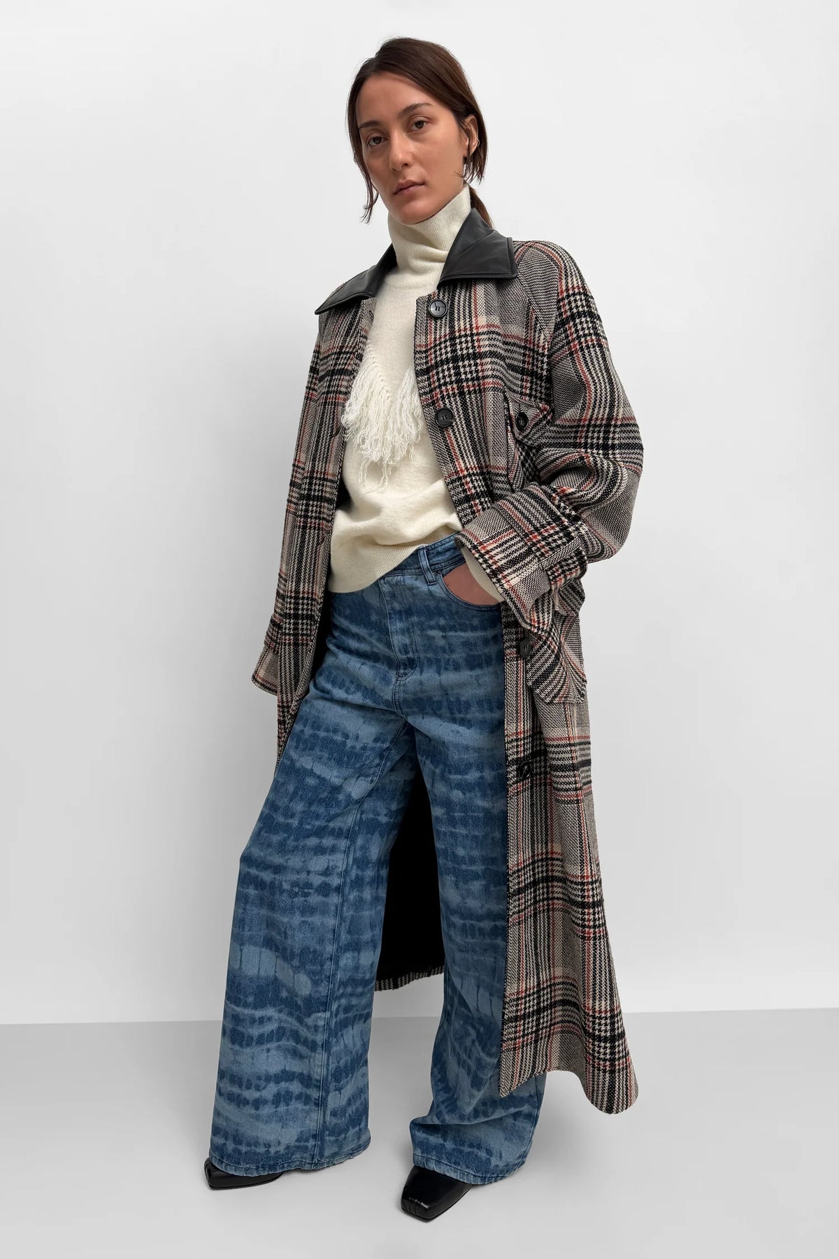 Yuna Check Coat in Retro Red/Black by Rodebjer-Rodebjer-Idlewild-Cincinnati
