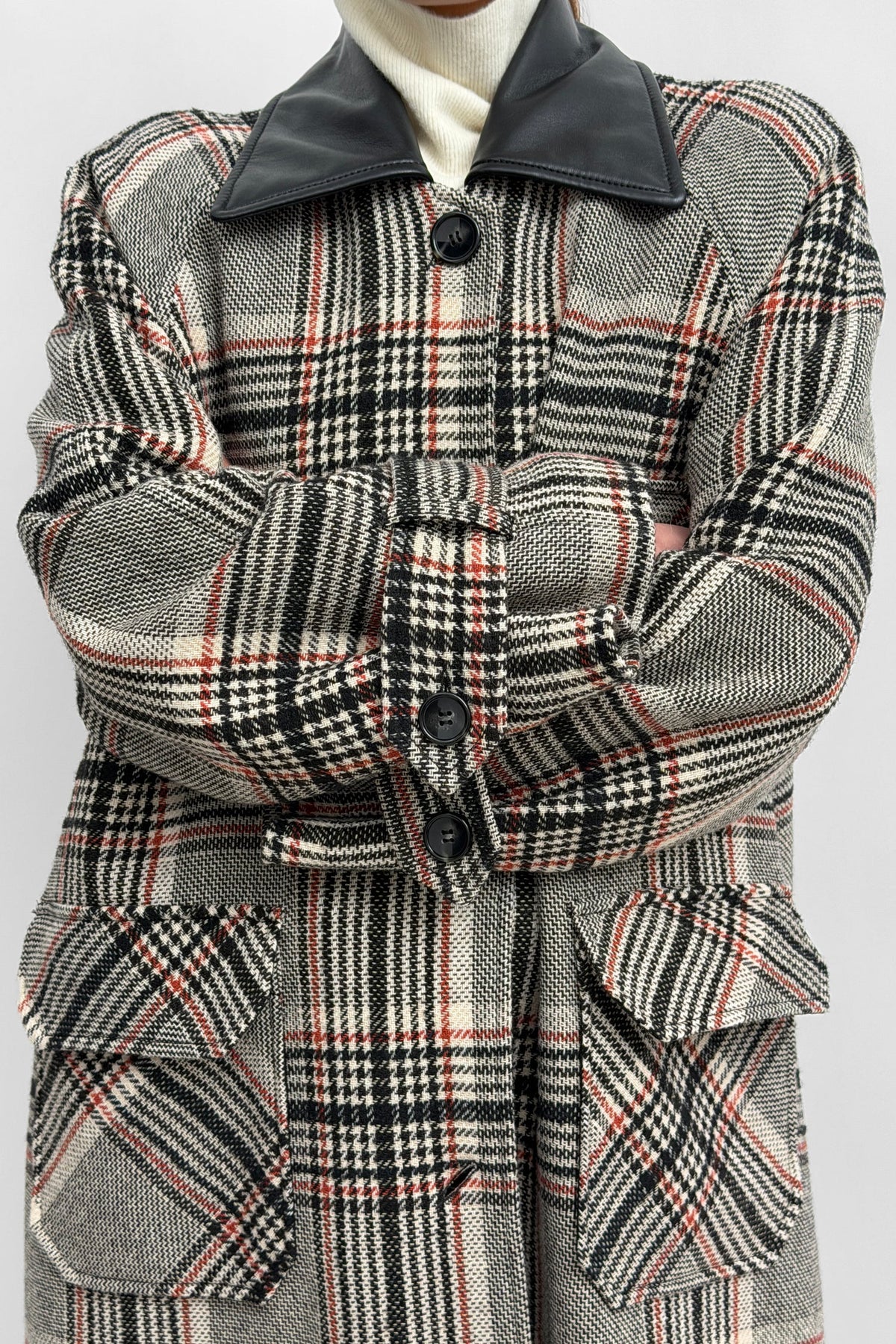 Yuna Check Coat in Retro Red/Black by Rodebjer-Rodebjer-Idlewild-Cincinnati