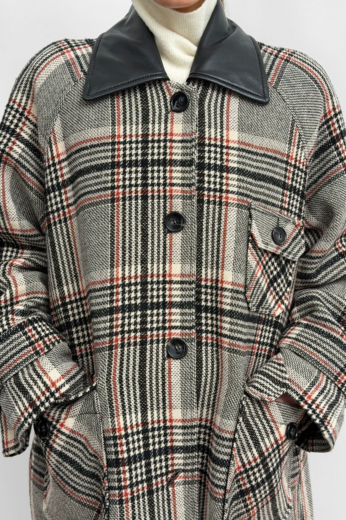 Yuna Check Coat in Retro Red/Black by Rodebjer-Rodebjer-Idlewild-Cincinnati
