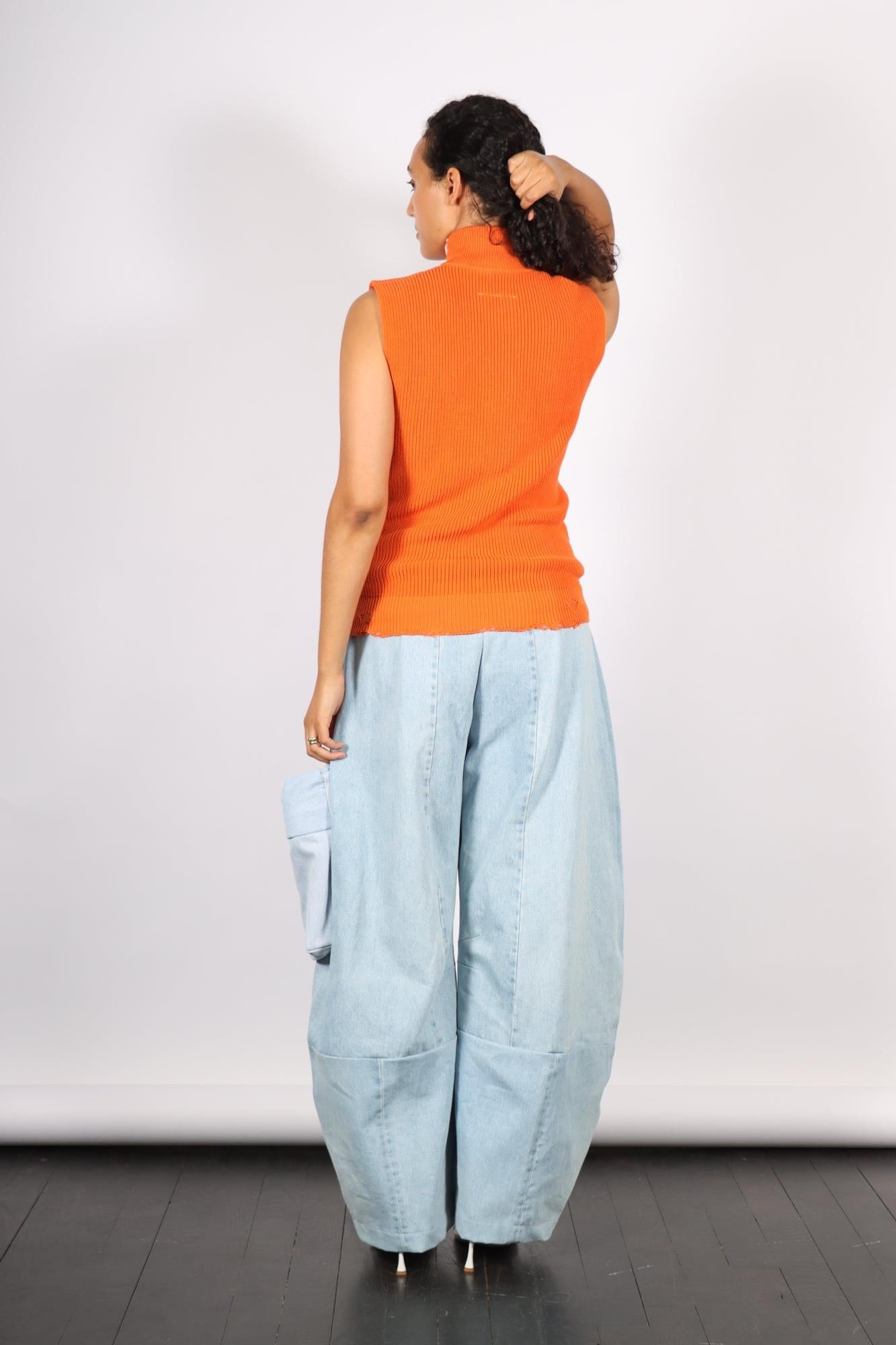 Zip-Up Vest in Orange by MM6 Maison Margiela-MM6-Idlewild