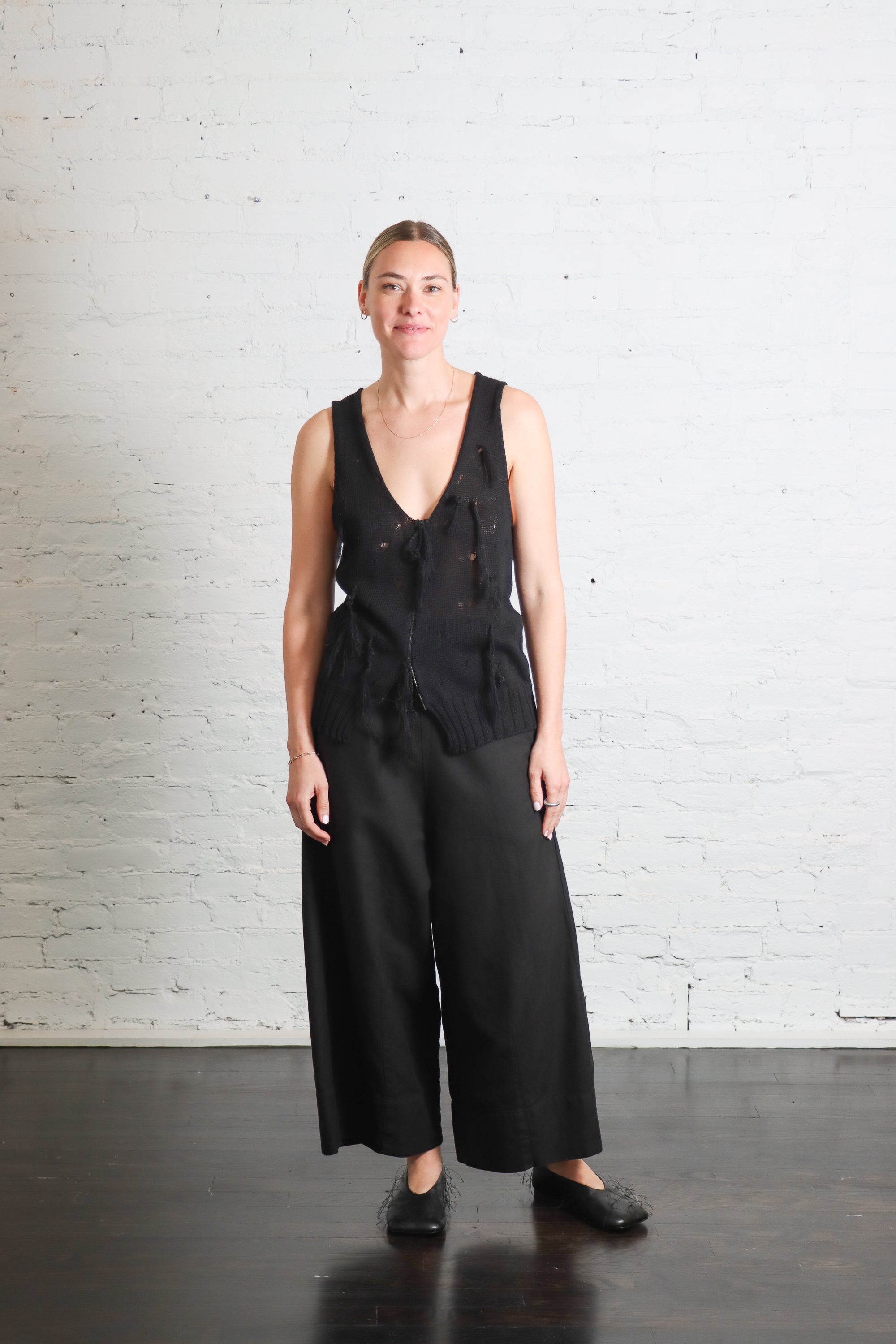 Zip Vest Top in Black by Serien°umerica-Serien°umerica-Idlewild-Cincinnati