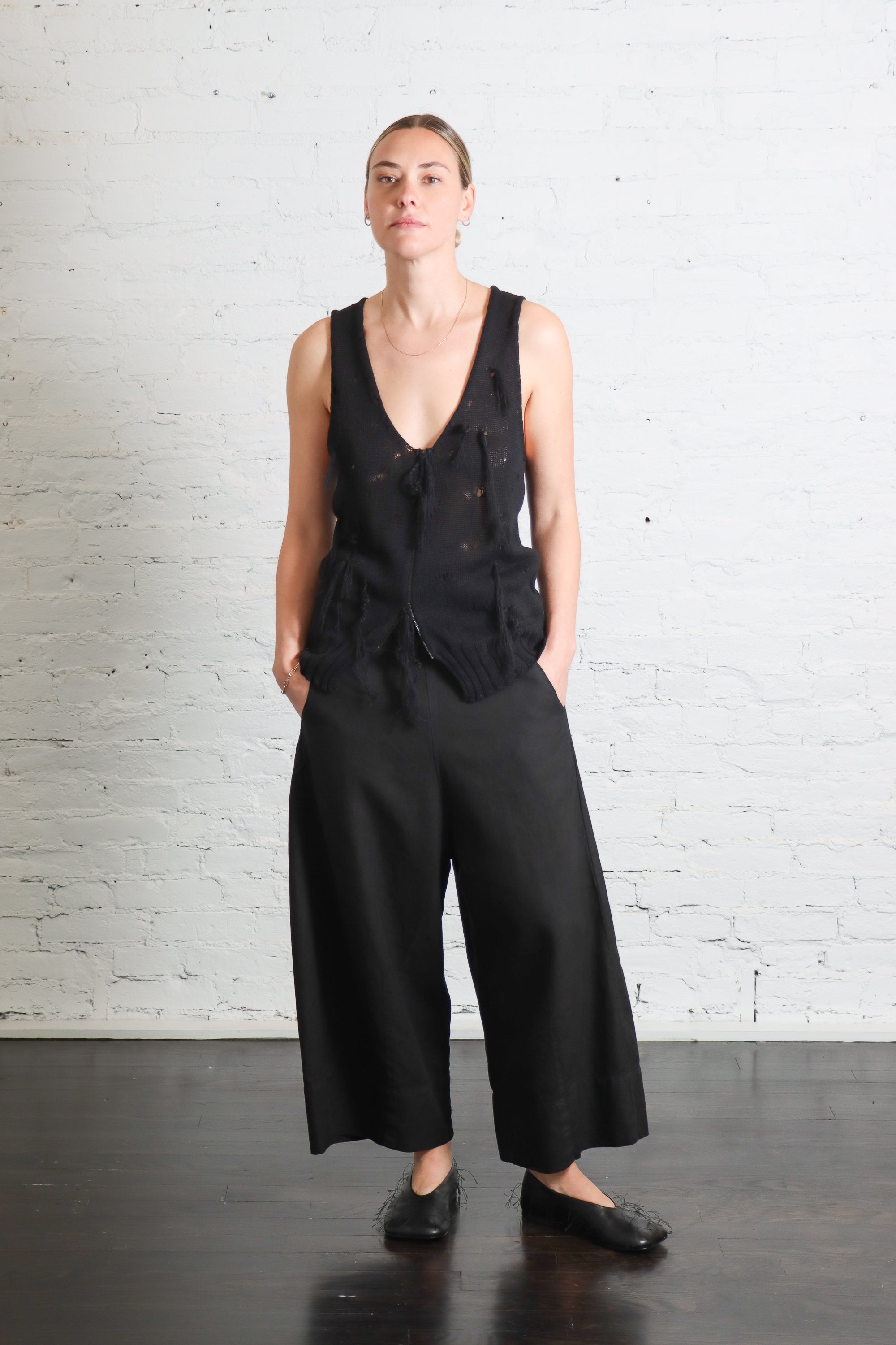 Zip Vest Top in Black by Serien°umerica-Serien°umerica-Idlewild-Cincinnati